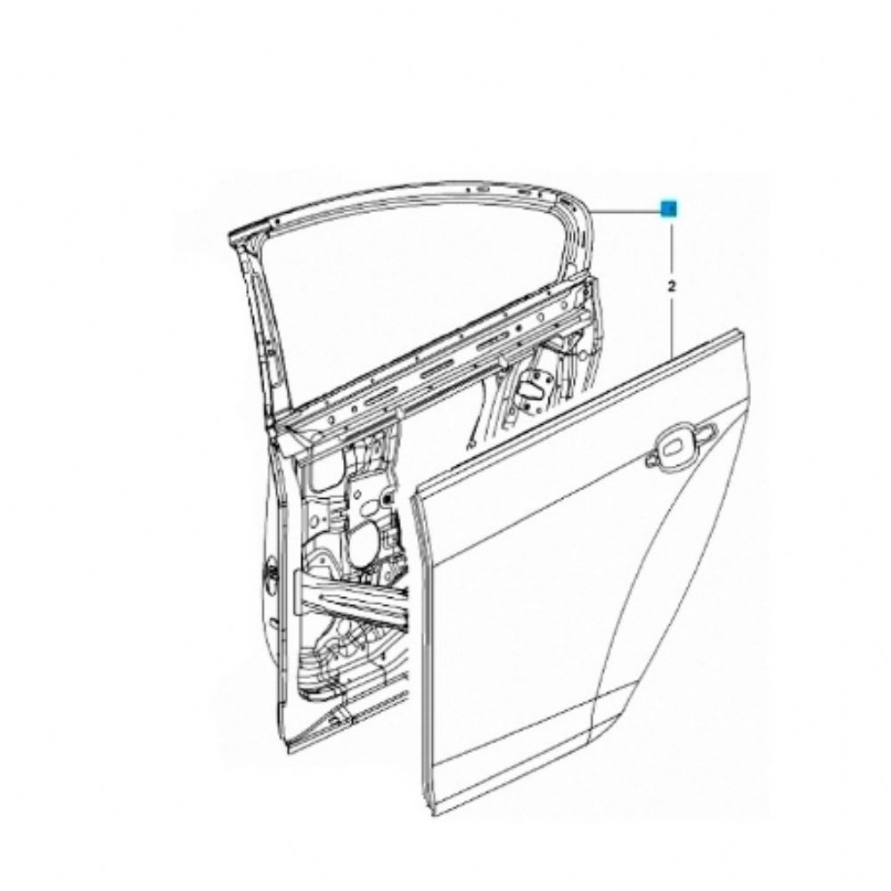 Ayna,Kapı ve Cam | Opel İnsignia B Sol Arka Kapı Komple GM Orijinal 39171976 - 39128511 | 39171976 | 