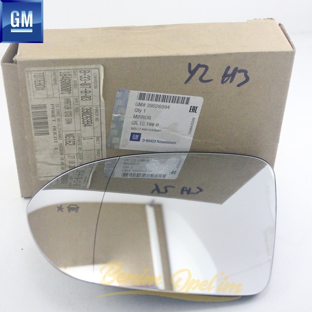 Ayna,Kapı ve Cam | Opel İnsignia B Sol Dış Dikiz Ayna Camı GM Orijinal 39026994 | 39026994 | 