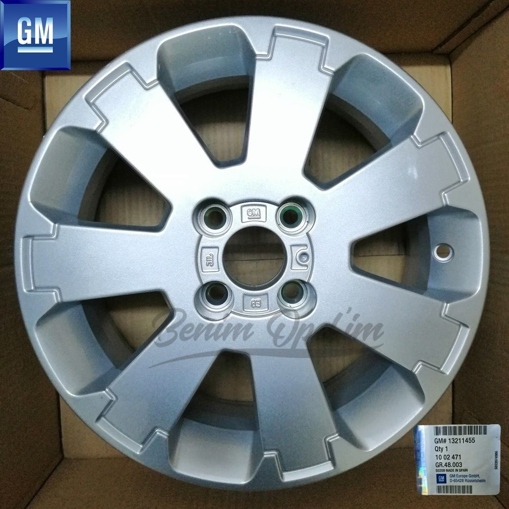 Dış Karoseri ve Kaporta | Opel Meriva A Çelik Jant Gümüş Gri 4 Bijonlu 6Jx15 Kod: E9, Et43 1 Adet Fiyatı GM Orijinal 1002471 - 13211455 | 1002471 | 