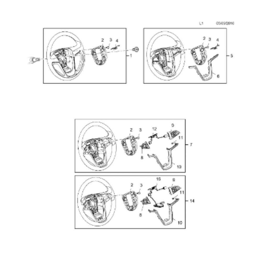 Direksiyon ve Hava Yastığı | Opel Meriva B Direksiyon Simidi GM Orijinal 13353830 - 913452 | 13353830 | 