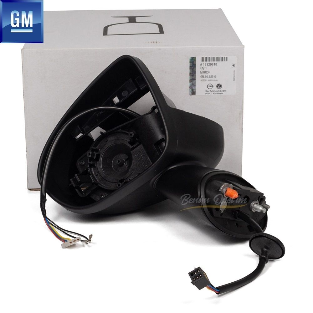 Ayna,Kapı ve Cam | Opel Meriva B Elektrikli Sol Dış Dikiz Ayna Gövdesi Füme Kenarlı GM Orijinal 13329818 - 1428483 | 13329818 | 