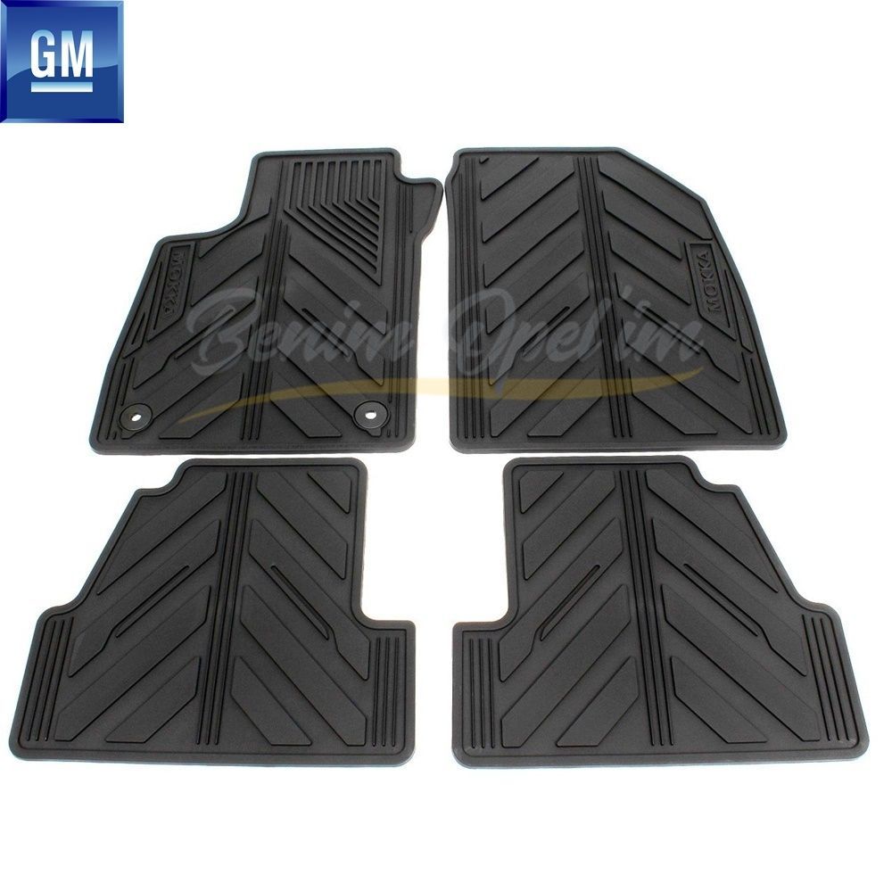 Paspas Setleri | Opel Mokka Kauçuk Paspas Ön Ve Arka Takım Siyah GM Orijinal 39026744 - 1723242 | 39026744 | 