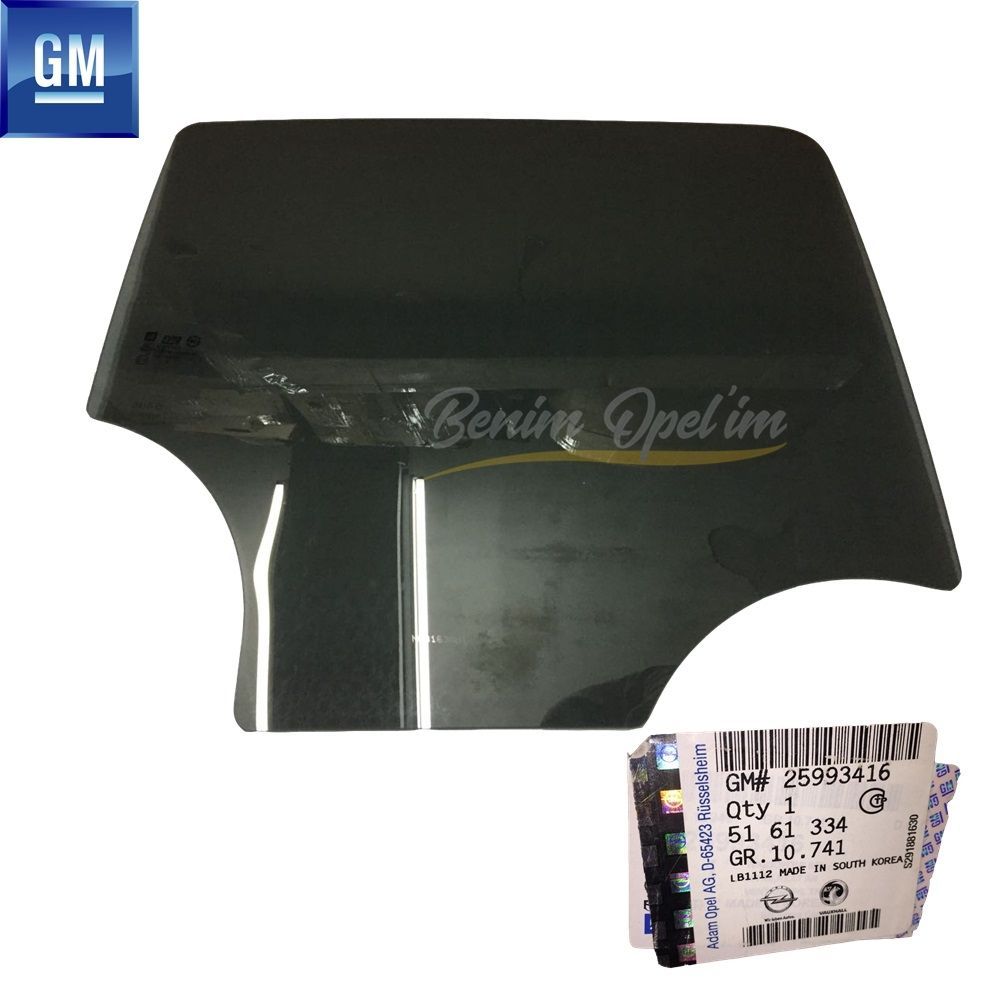 Ayna,Kapı ve Cam | Opel Mokka Sağ Arka Kapı Camı Koyu Tonlu GM Orijinal 5161334 - 25993416 | 5161334 | 