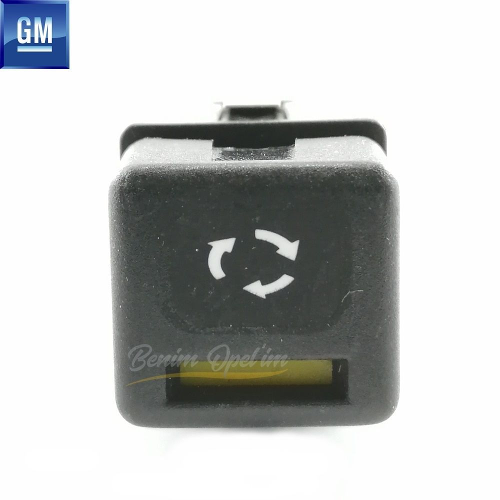 Havalandırma ve Klima Aksamı | Opel Vectra A, Calibra Işıklı İç Hava Sirkülasyon Düğmesi Siyah A/C GM Orijinal 1239302 - 90356334 | 1239302 | 