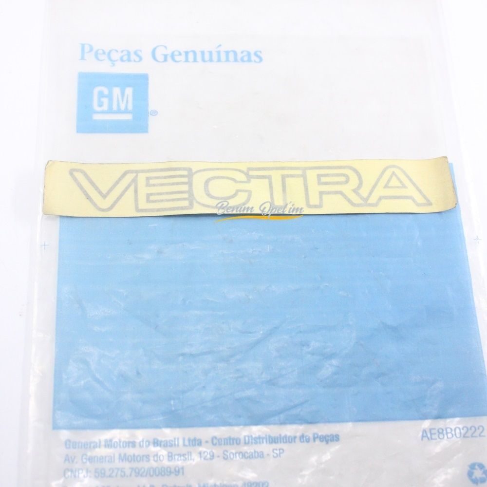 Amblem ve Yazı | Opel Vectra A GT Arka Bagaj Vectra Yazısı Gri (Çıkartma Sticker) GM Orijinal 90477063 - 1719965 | 90477063 | 