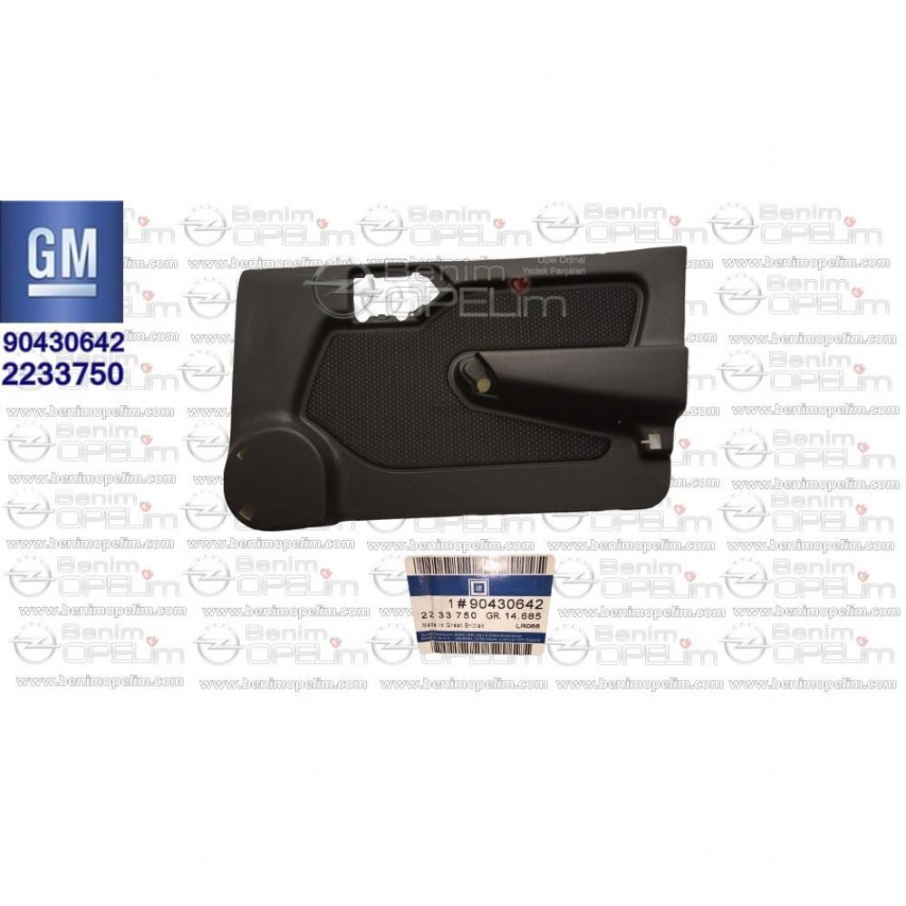 Ayna,Kapı ve Cam | Opel Vectra A Sağ Ön Kapı Döşemesi Füme GM Orijinal 2233750 - 90430642 | 2233750 | 