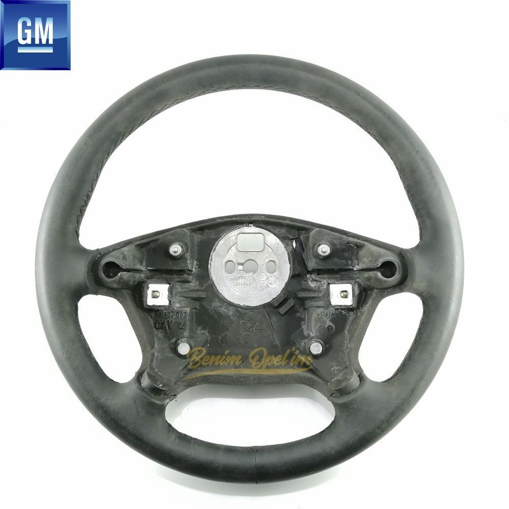 Direksiyon ve Hava Yastığı | Opel Vectra B Dört Kollu Direksiyon Simidi Siyah Deri GM Orijinal 913065 - 90437087 | 913065 | 