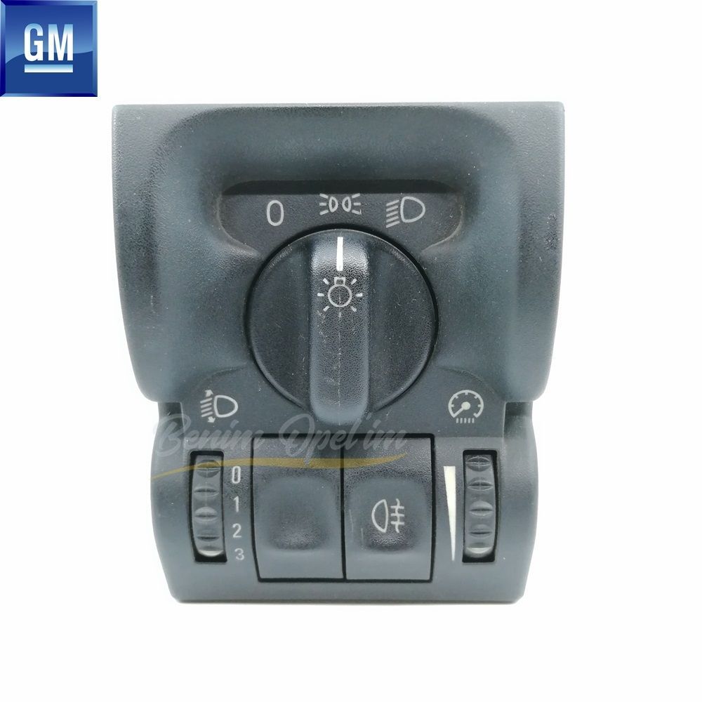 Elektrik | Opel Vectra B Komple Sissiz Far Anahtarı Far ve İç Aydınlatma Ayar Düğmeli Siyah (LB) GM Orijinal 6240032 - 90437219 | 6240032 | 