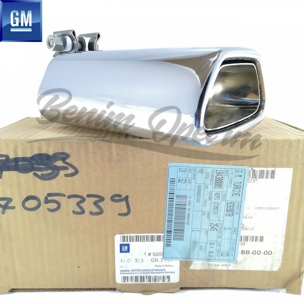 Yakıt ve Egzoz | Opel Vectra C Opc, Vxr Nikelaj Kaplama Egzoz Ucu (Opc, Vxr) GM Orijinal 1705339 - 9269078 | 1705339 | 