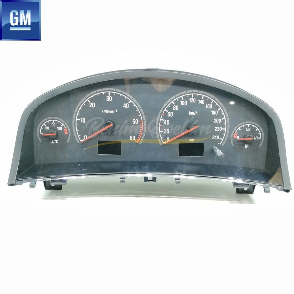 Karoseri İç Trim ve İç Parçalar | Opel Vectra C, Signum Komple Kilometre Gösterge Paneli Siyah 250Kmh (UX, CQ) GM Orijinal 6260510 - 93182019 | 6260510 | 