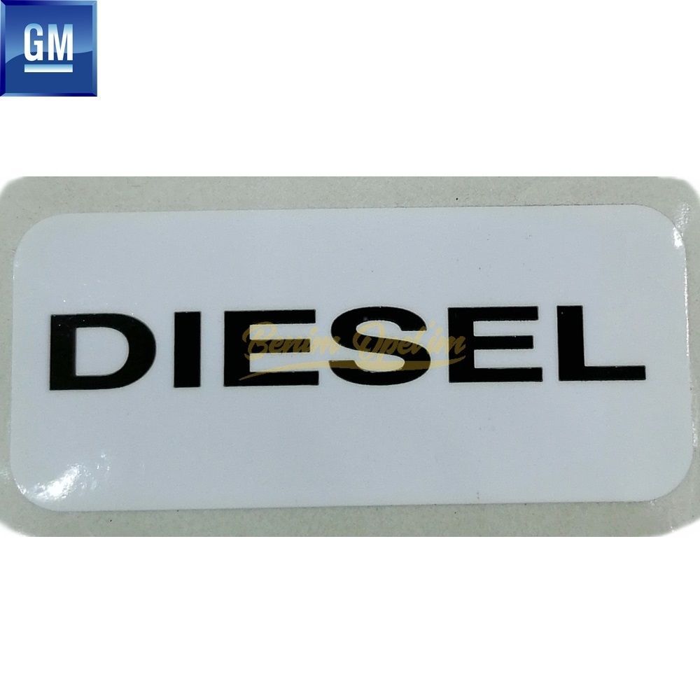 Amblem ve Yazı | Opel Yakıt Depo Kapağı Dizel Etiketi 2X4.5Cm (Diesel Yazısı) GM Orijinal | 806912 | 