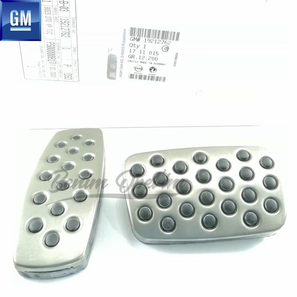 Aksesuar ve Opc | Otomatik Vites Pedal Seti Paslanmaz Çelik Opel Astra K, İnsignia A, İnsignia B, Zafira C GM Orijinal 19212762 - 1711015 | 19212762 | 