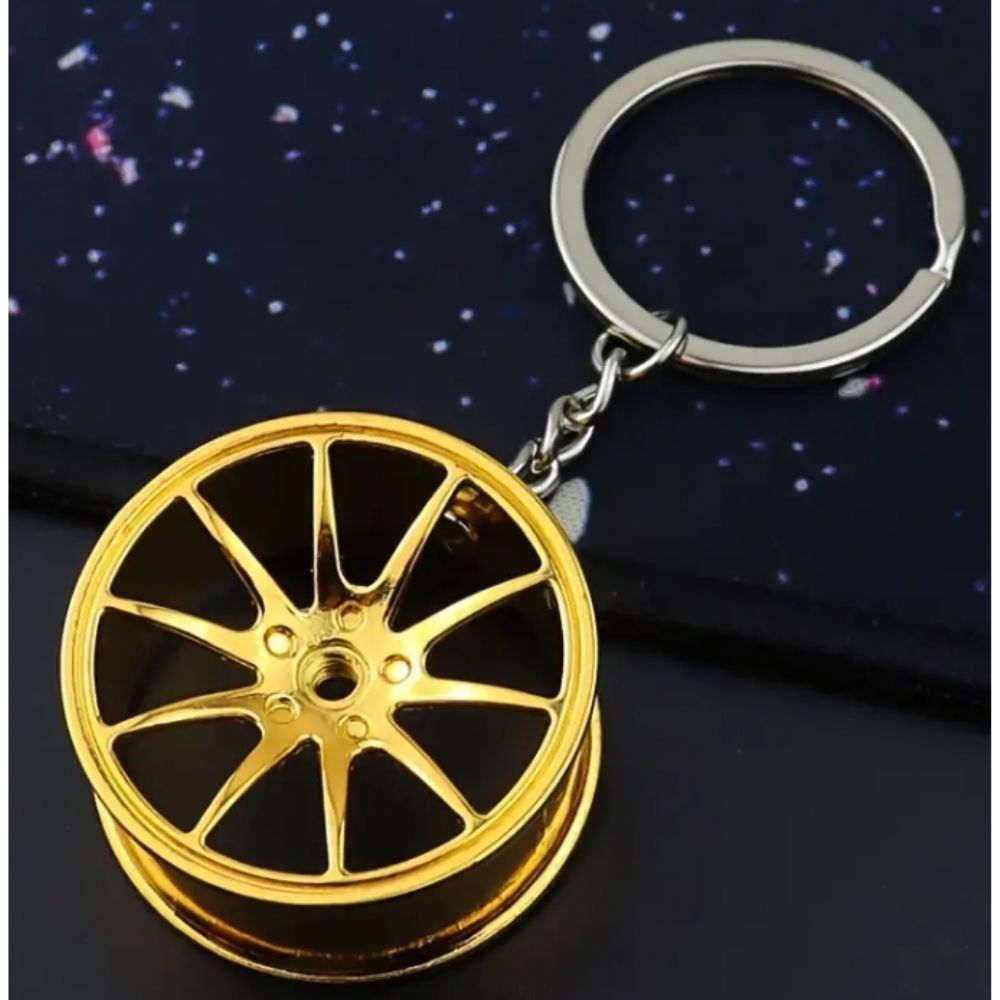 Yeni İhracat Ürünleri | Otomobil Gold Altın Renk Jant Anahtarlık Universal Aksesuar 1. Sınıf Kaliteli ACC-ANH033 | ANH033 | 