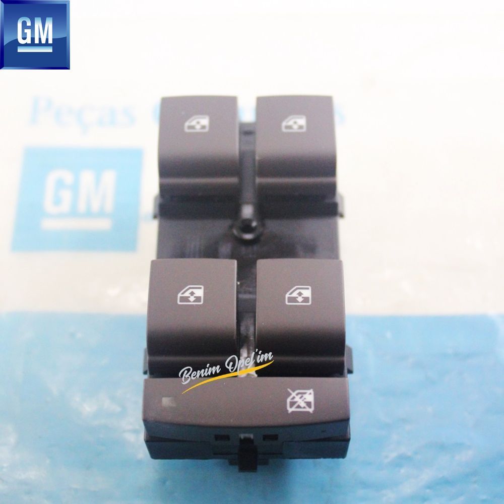 Düğme ve Switch | Sol Ön Cam Açma Anahtarı Dörtlü Düğme Opel Astra J, İnsignia A, Meriva B, Mokka, Zafira C GM Orijinal 1239091 - 13305012 | 1239091 | 