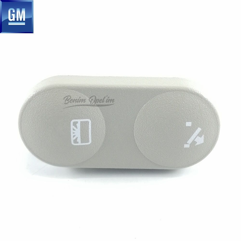 Elektrik | Sunroof Düğmesi Gri Opel Astra F G, Corsa B C, Vectra A B, Frontera A, Zafira A, Calibra, Tigra A, GM Orijinal 6240047 - 9104185 | 6240047 | 