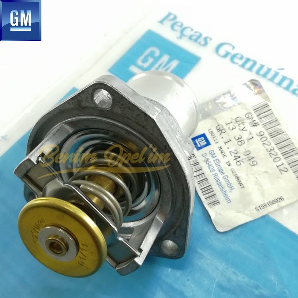 Soğutma ve Radyatör | Termostat Komple 1.8/2.0 Motor Opel Omega A B, Vectra A B GM Orijinal 1338049 - 90232012 | 1338049 | 