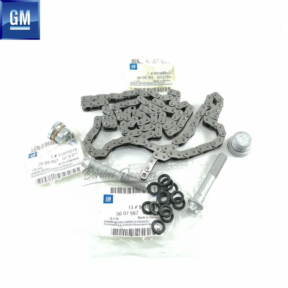 Motor ve Debriyaj | Triger Tamir Seti 1.0 Opel Corsa C, Corsa D, Agila A GM Orijinal 9006352 - 93185989 | 9006352 | 