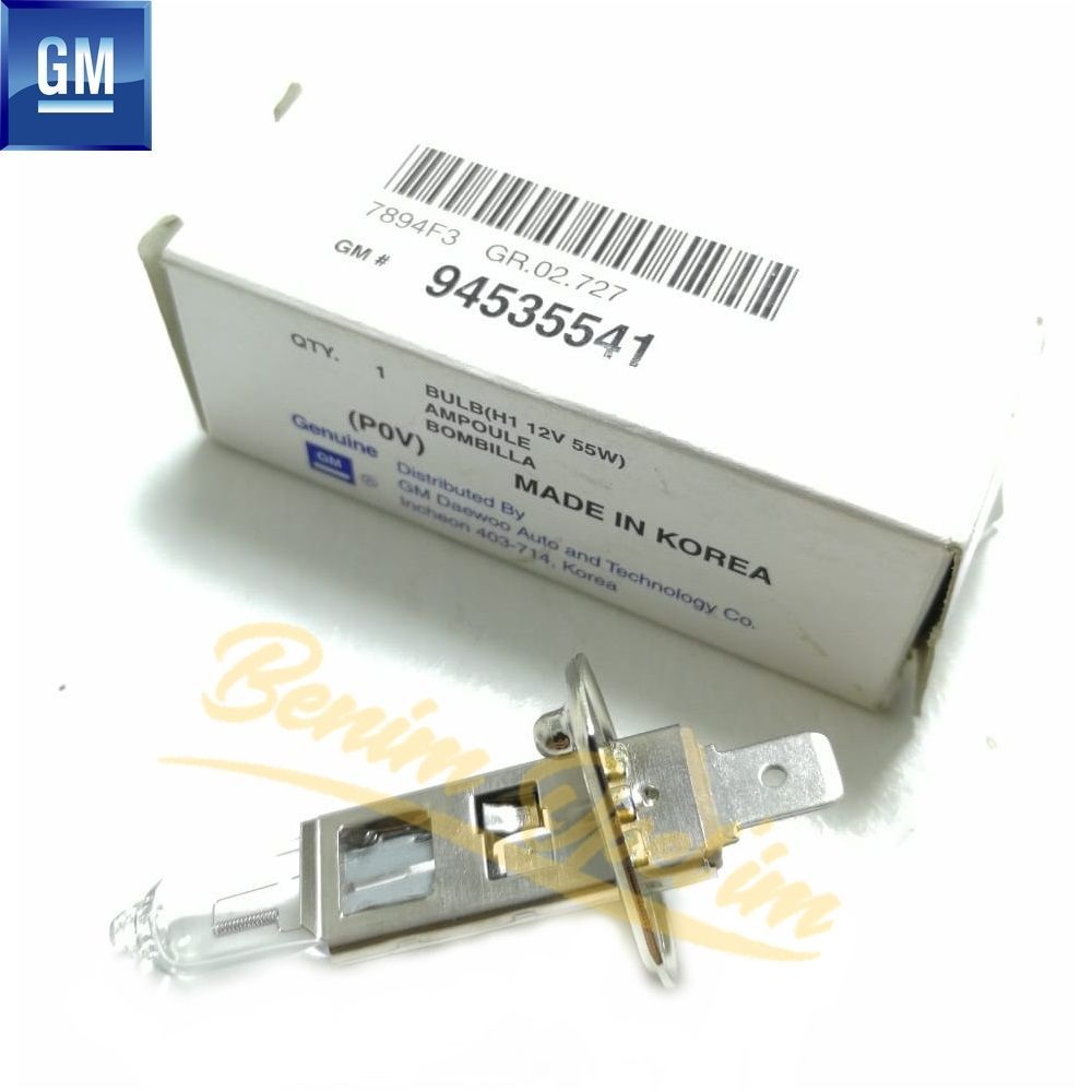 İç ve Dış Aydınlatma | Uzun Far Ampulü H1 12V 55W Chevrolet Lacetti, Captiva, Rezzo GM Orijinal 94535541 | 94535541 | 