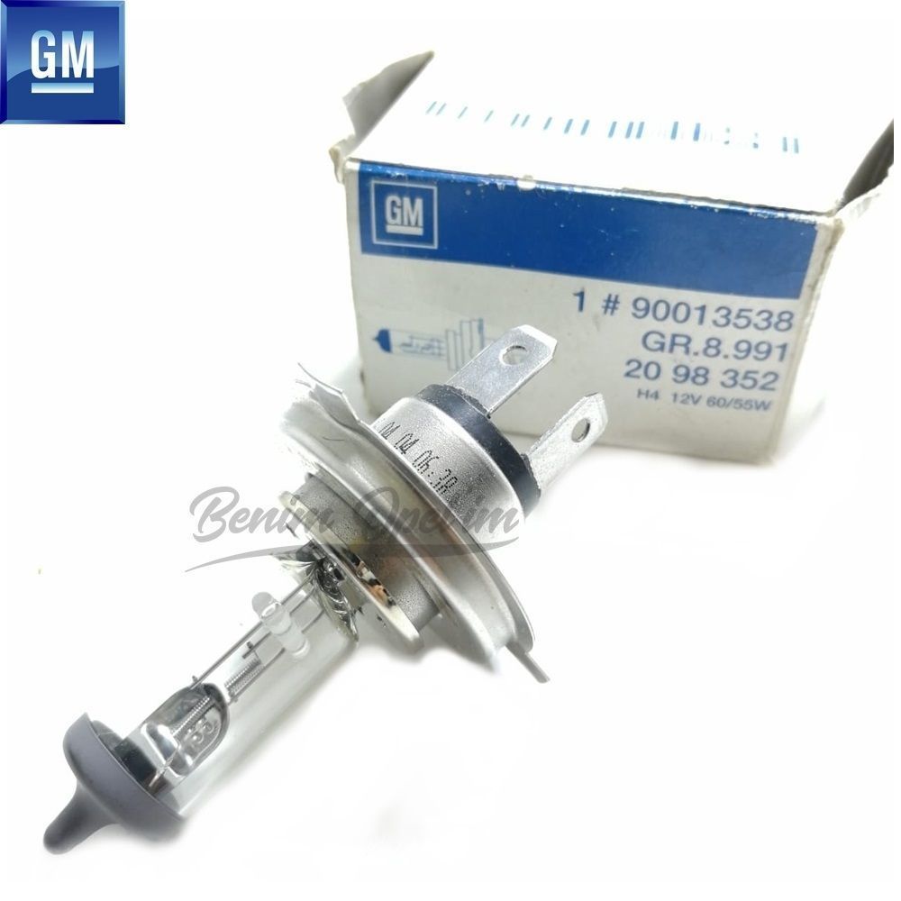 İç ve Dış Aydınlatma | Uzun Far Ampulü H4 12V/60/55W Opel Astra F, Vectra A B, Meriva A, Omega A B, Frontera B, Corsa B, Tigra A GM Orijinal 90013538 - 2098352 | 90013538 | 