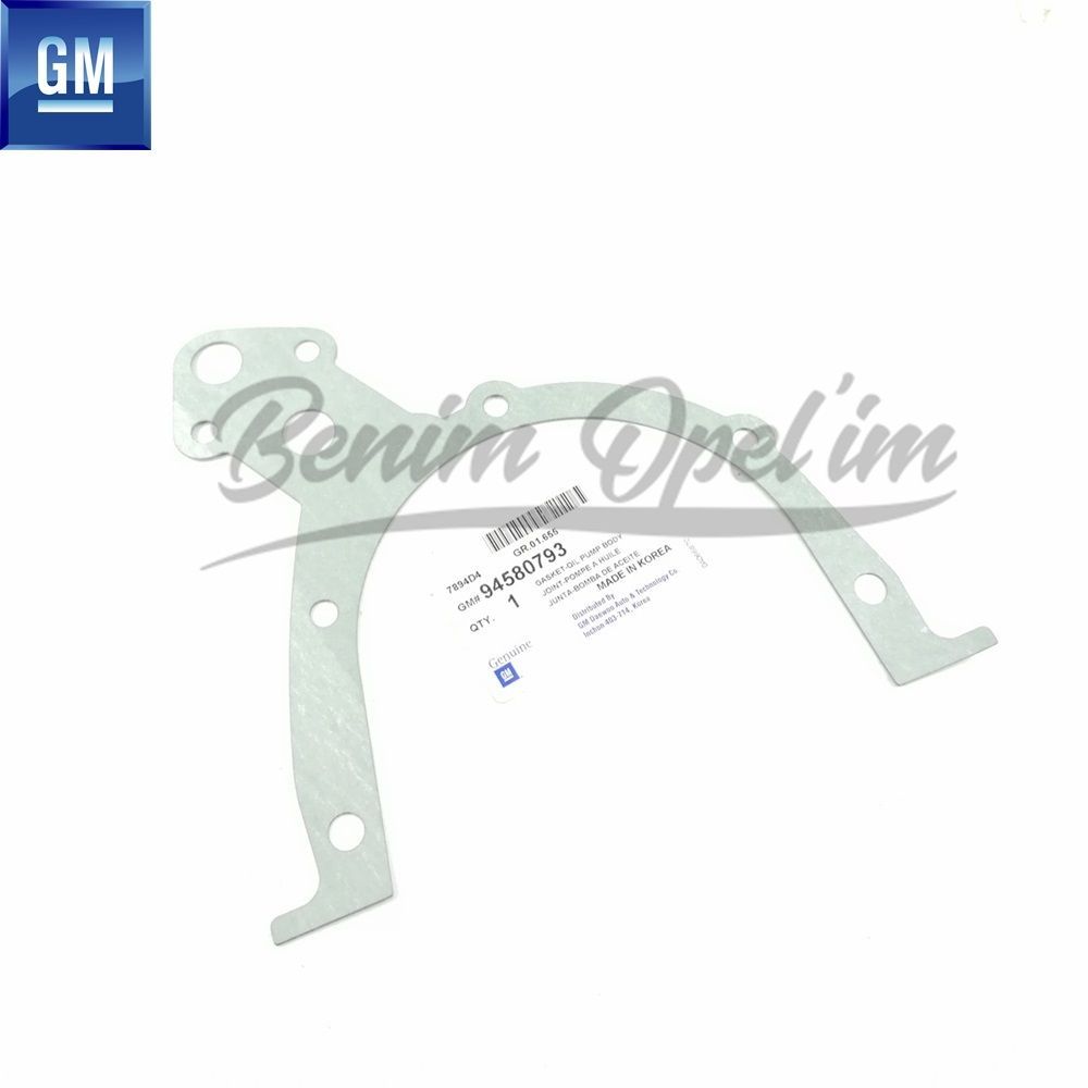 Motor ve Debriyaj | Yağ Pompa Contası 1.2/1.3/1.4/1.6/1.8 Opel Astra F G H, Corsa B C, Combo C, Meriva A, Tigra A B, Vectra A B C, Zafira A B GM Orijinal 94580793 - 646913 | 94580793 | 